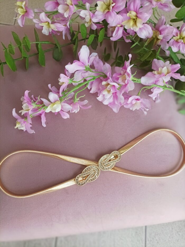 Gold Double Knot Stretch Belt