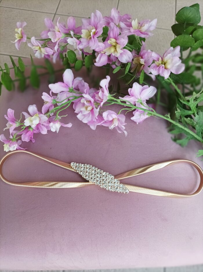 Gold Glam Crystal Stretch Belt