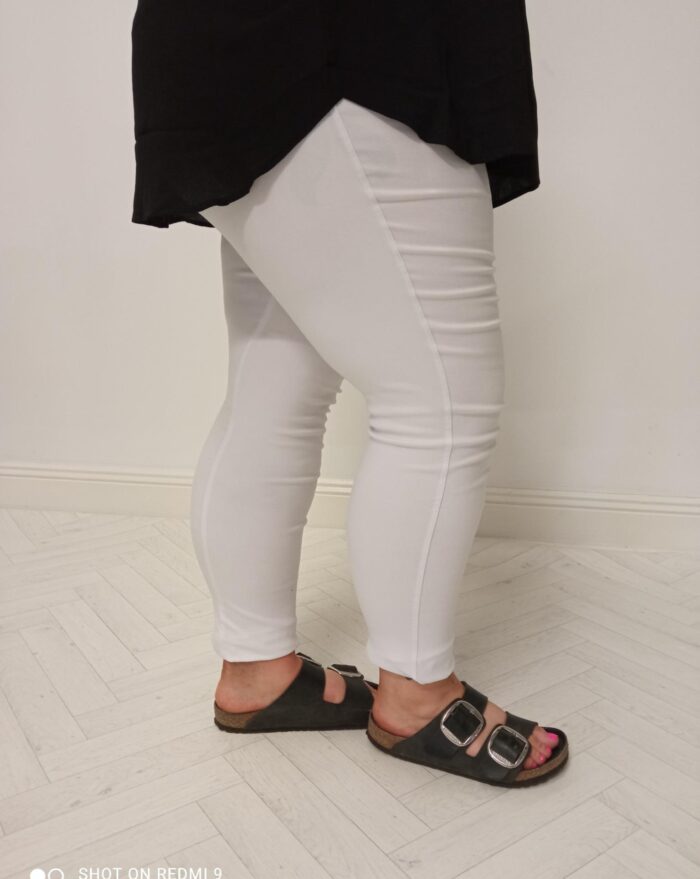 White Curvy Trousers