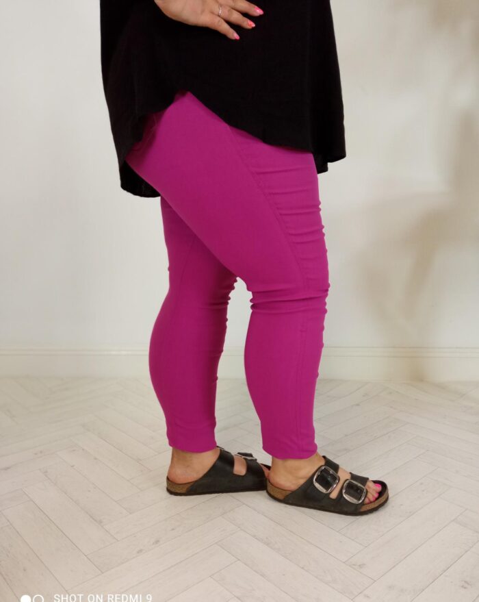 Magenta Curvy Trousers