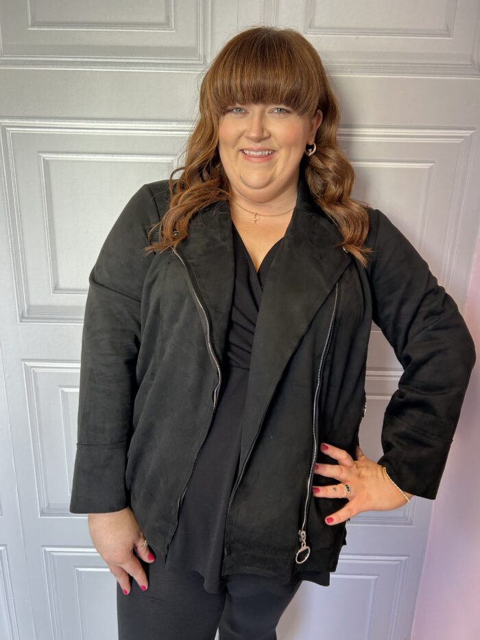 Black Faux Suede Jacket