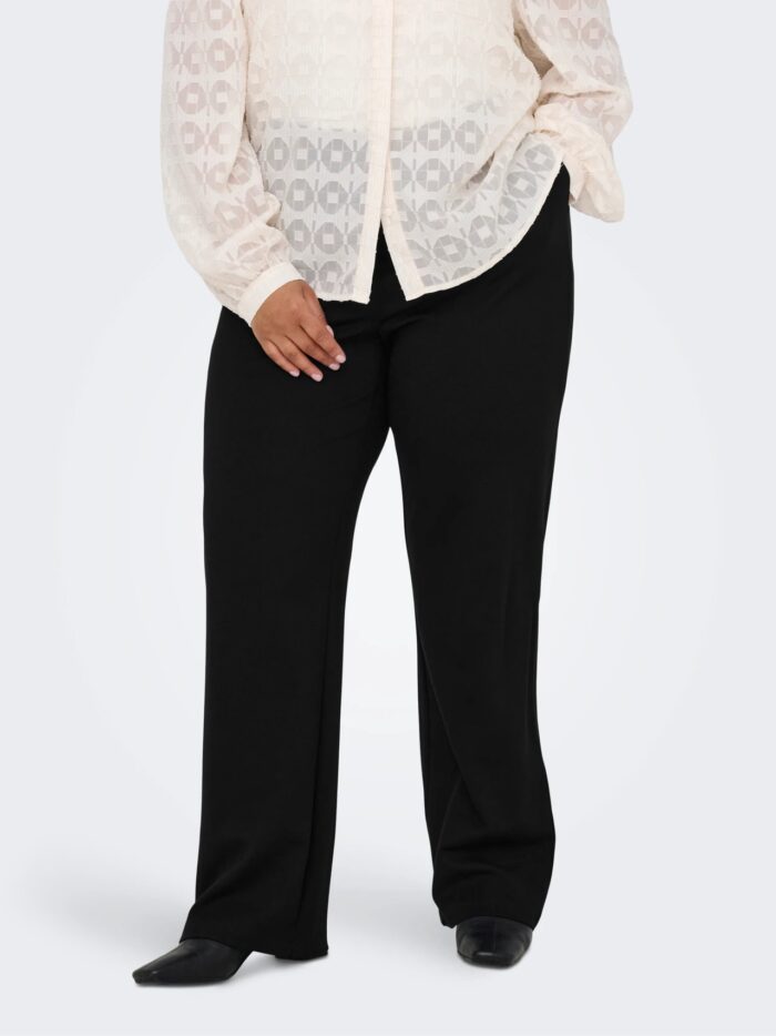Only Regular Fit Wide-leg trousers (Black)