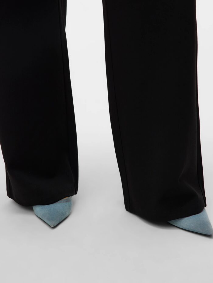 Vero Moda Mid Waist Trousers (Black) - Image 3