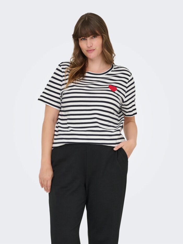 Only Heart Striped Tee