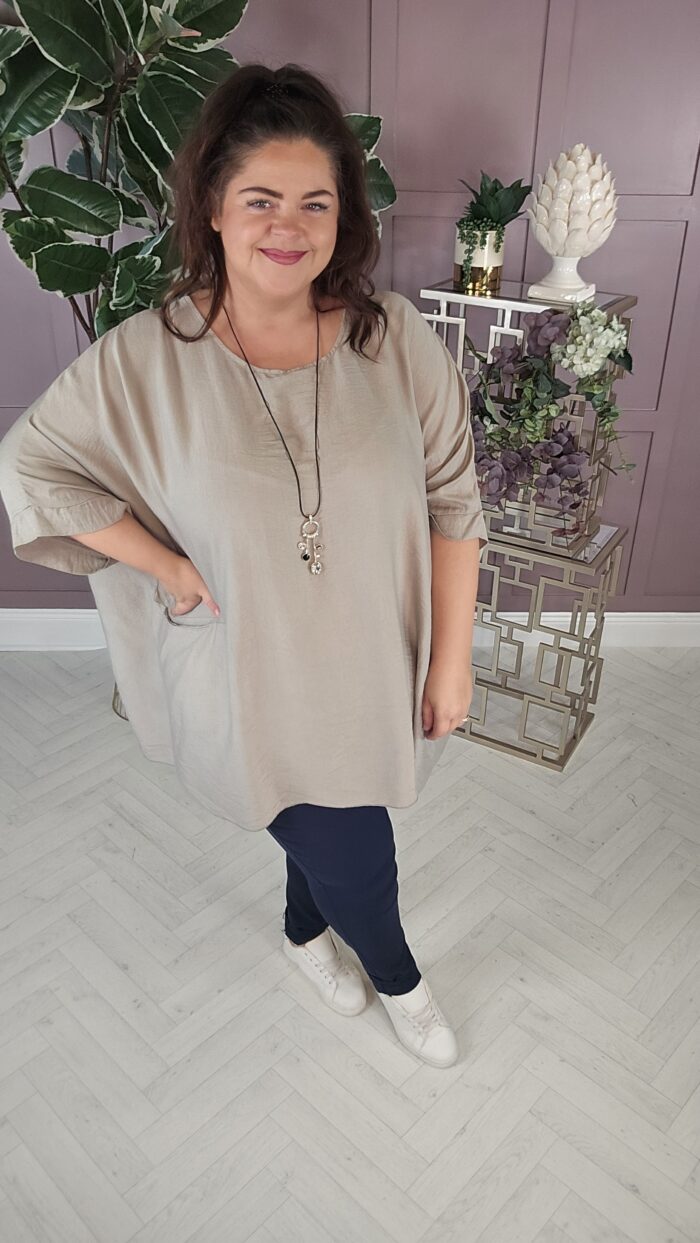 Taupe Kaftan Style Top