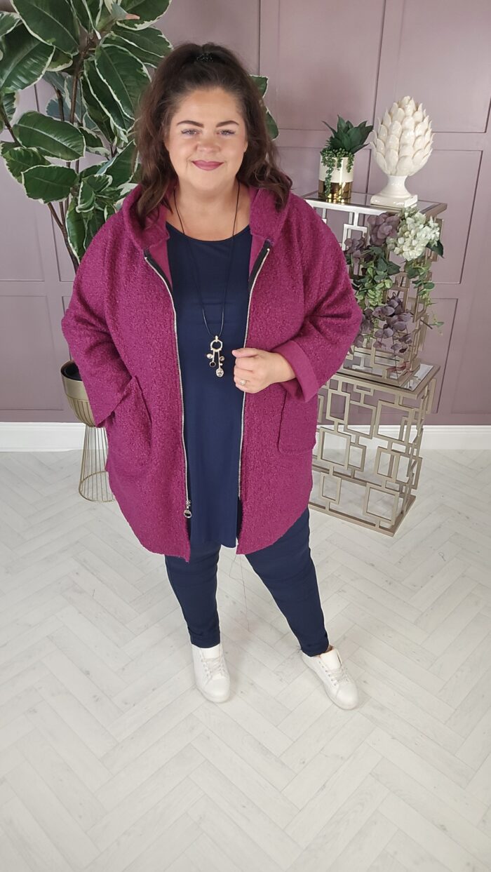 Danny Magenta Teddy Coat