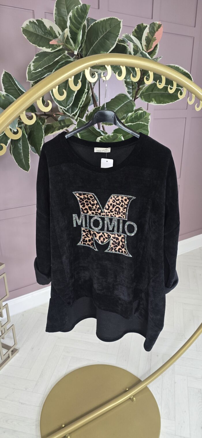 MioMio Black Leopard Top
