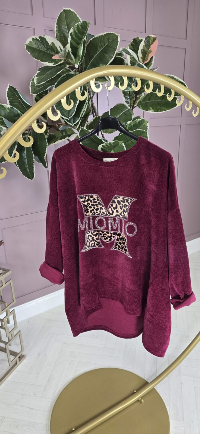 MioMio Burgandy Leopard Top