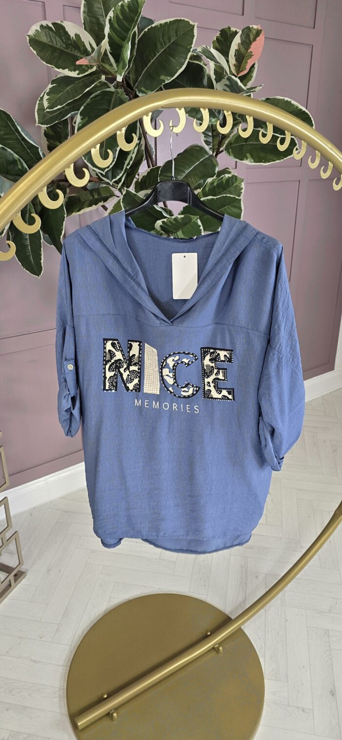 Nice Memories Blue Top