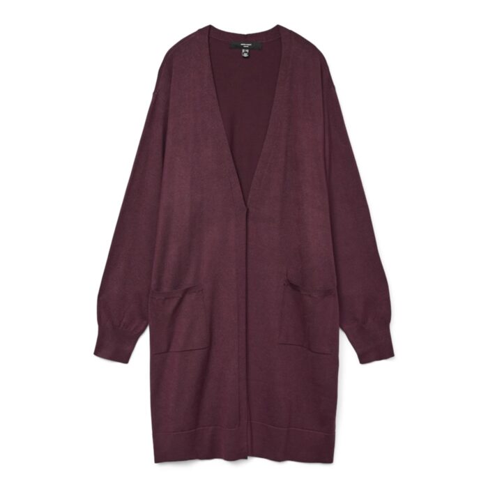 VeroModa Open Cardigan Maroon