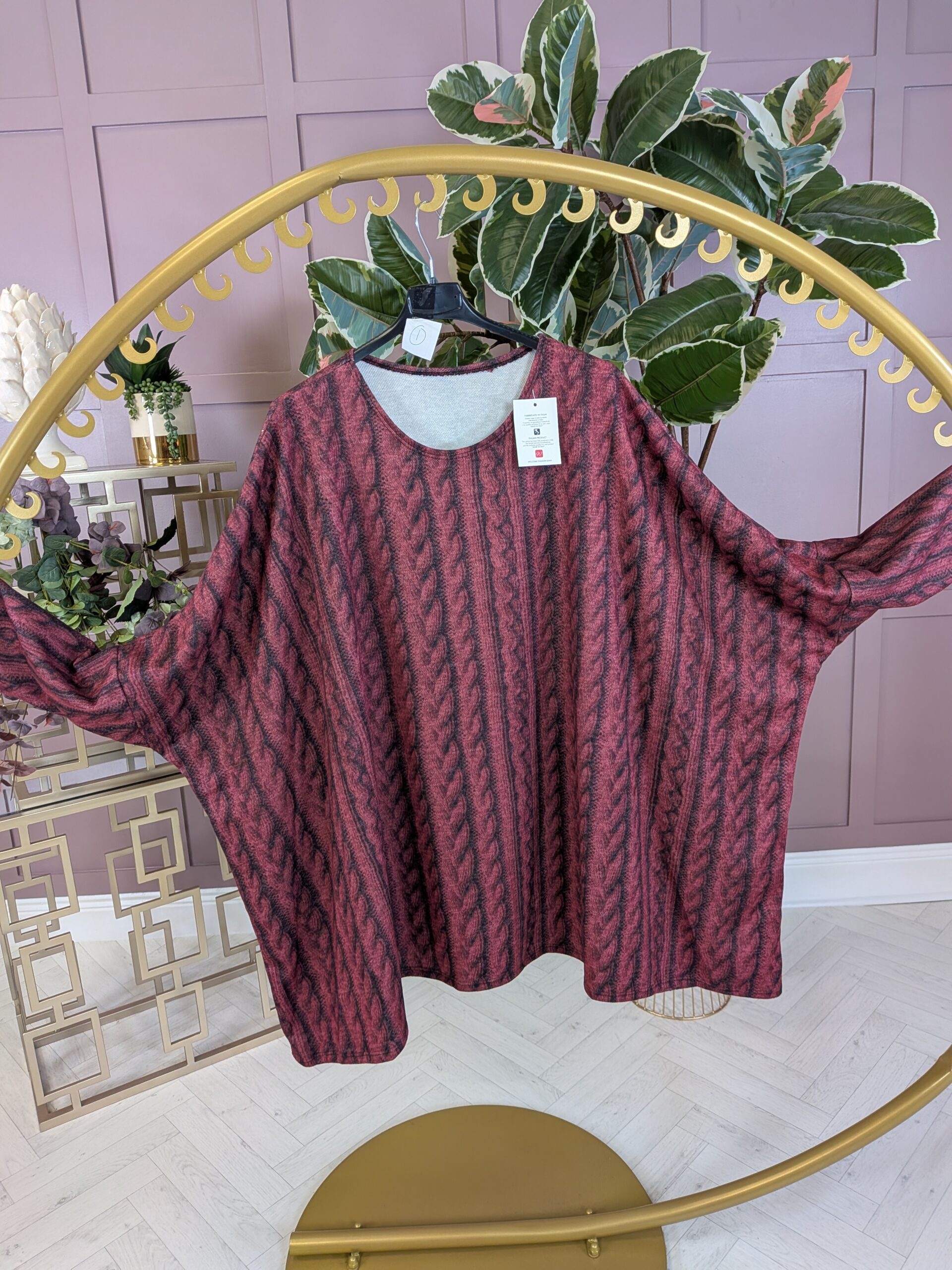 Crimson Cable Swing Tunic