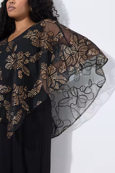 UllaPopken Sequined Chiffon Dress - Image 4