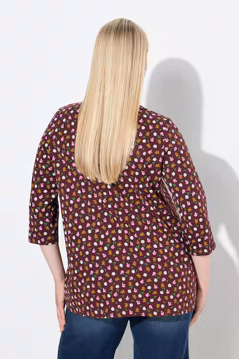 UllaPopken Gingerbread Print Tee - Image 3