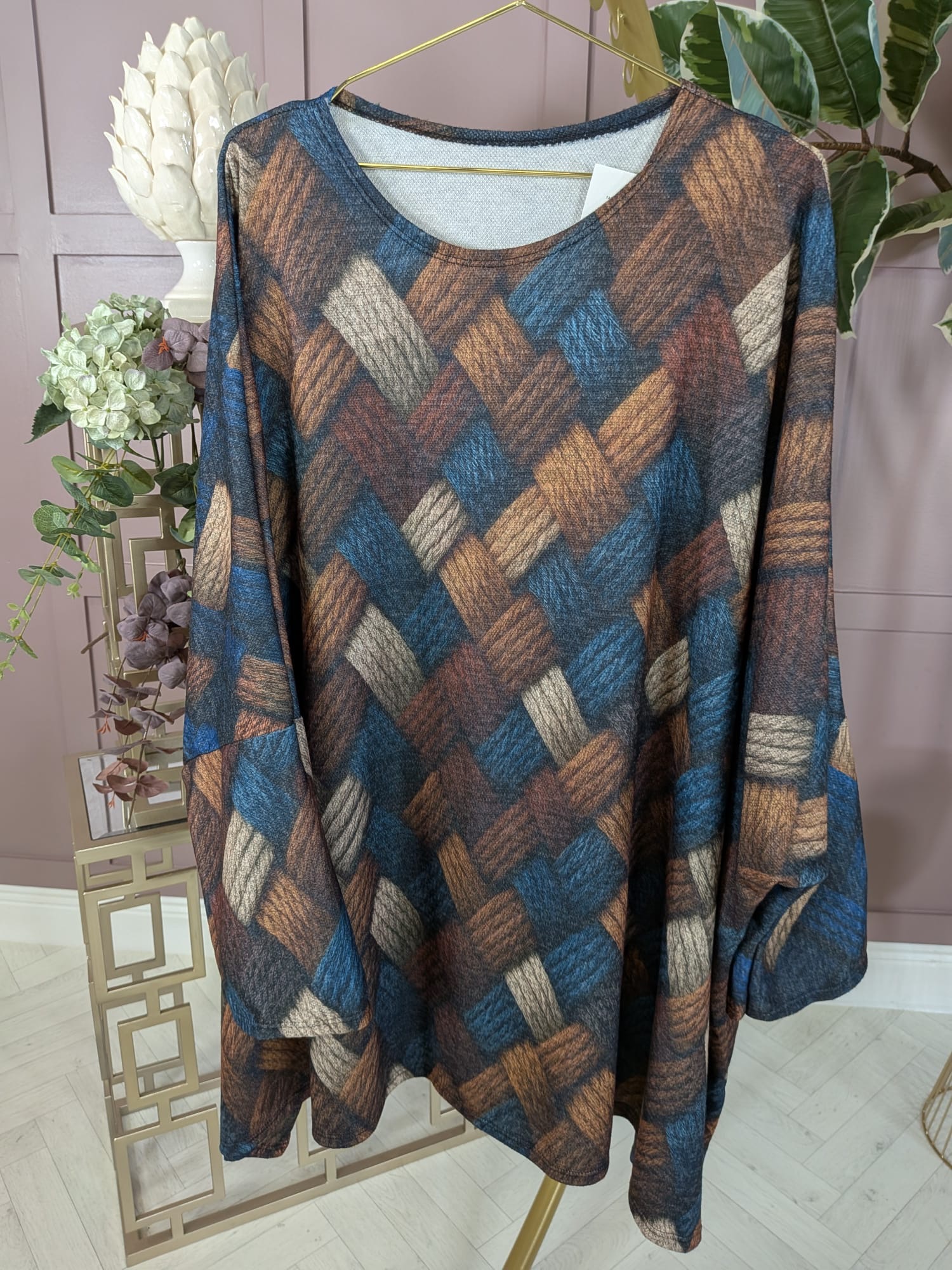 Chestnut Weave Swing Tunic
