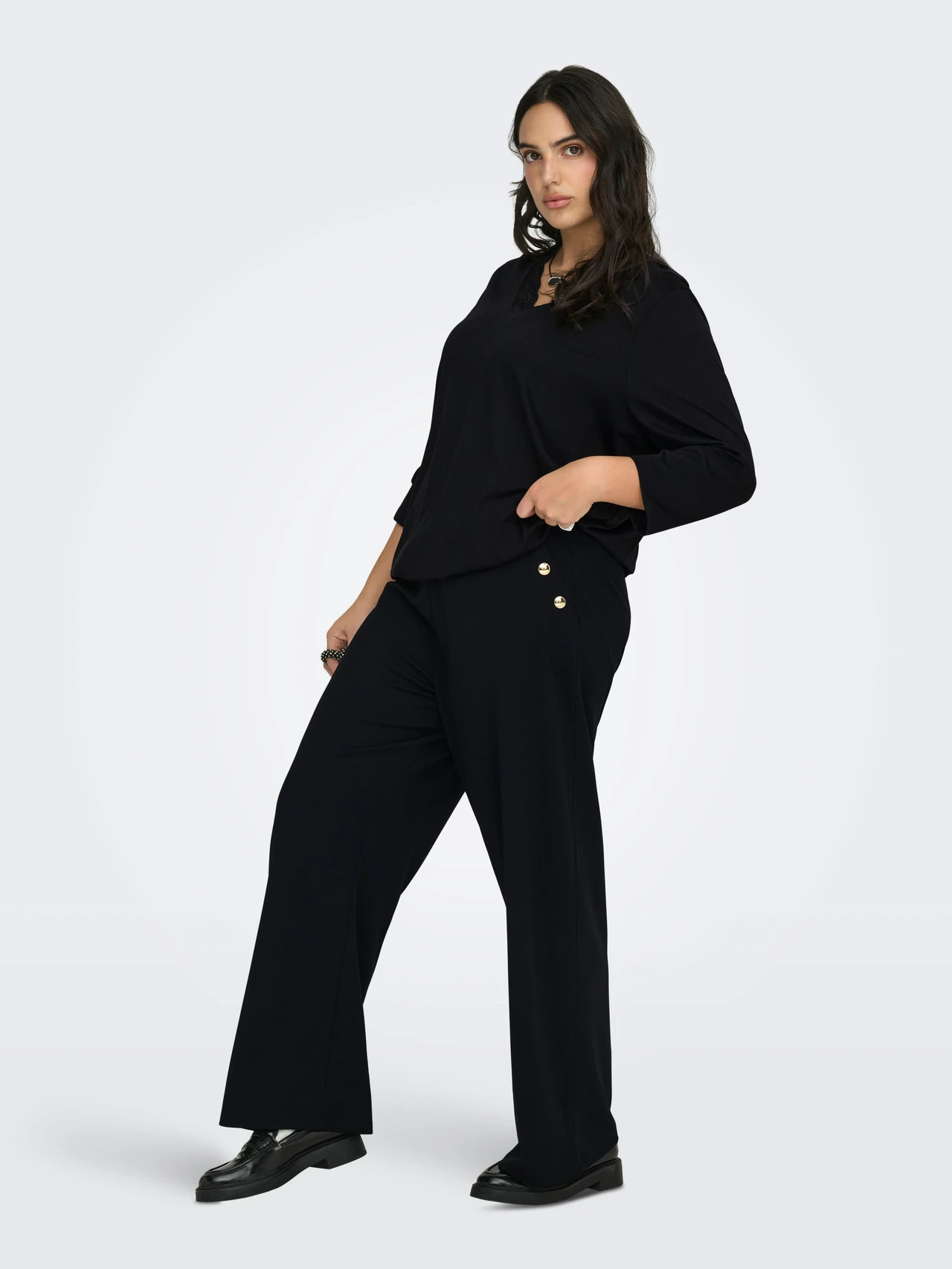 ONLY Gold Button Trousers - Image 2