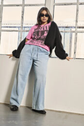 ONLY Nirvana TShirt in pink with front Nirvana band print, round neck and short sleeves