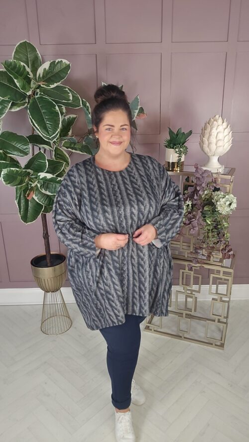 Grey Cable Swing Tunic