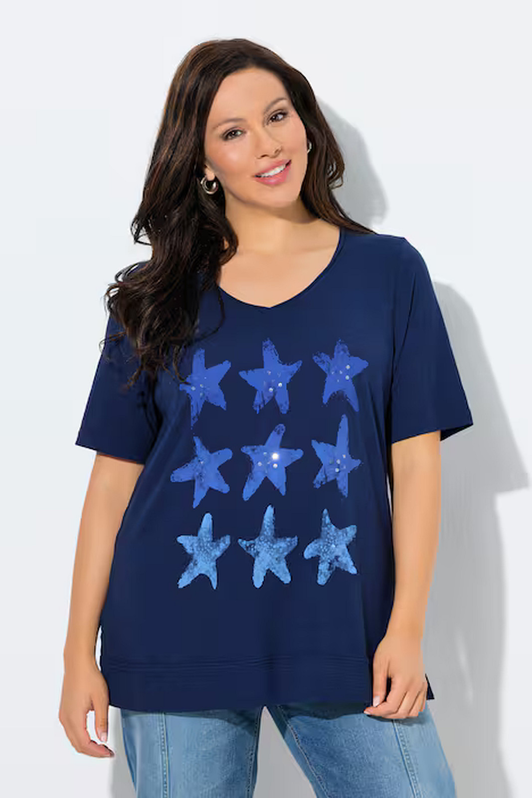 UllaPopken Navy Starfish Graphic Tee - Image 3