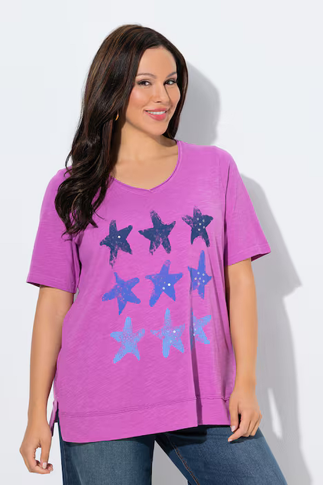 UllaPopken Purple Starfish Graphic Tee - Image 3