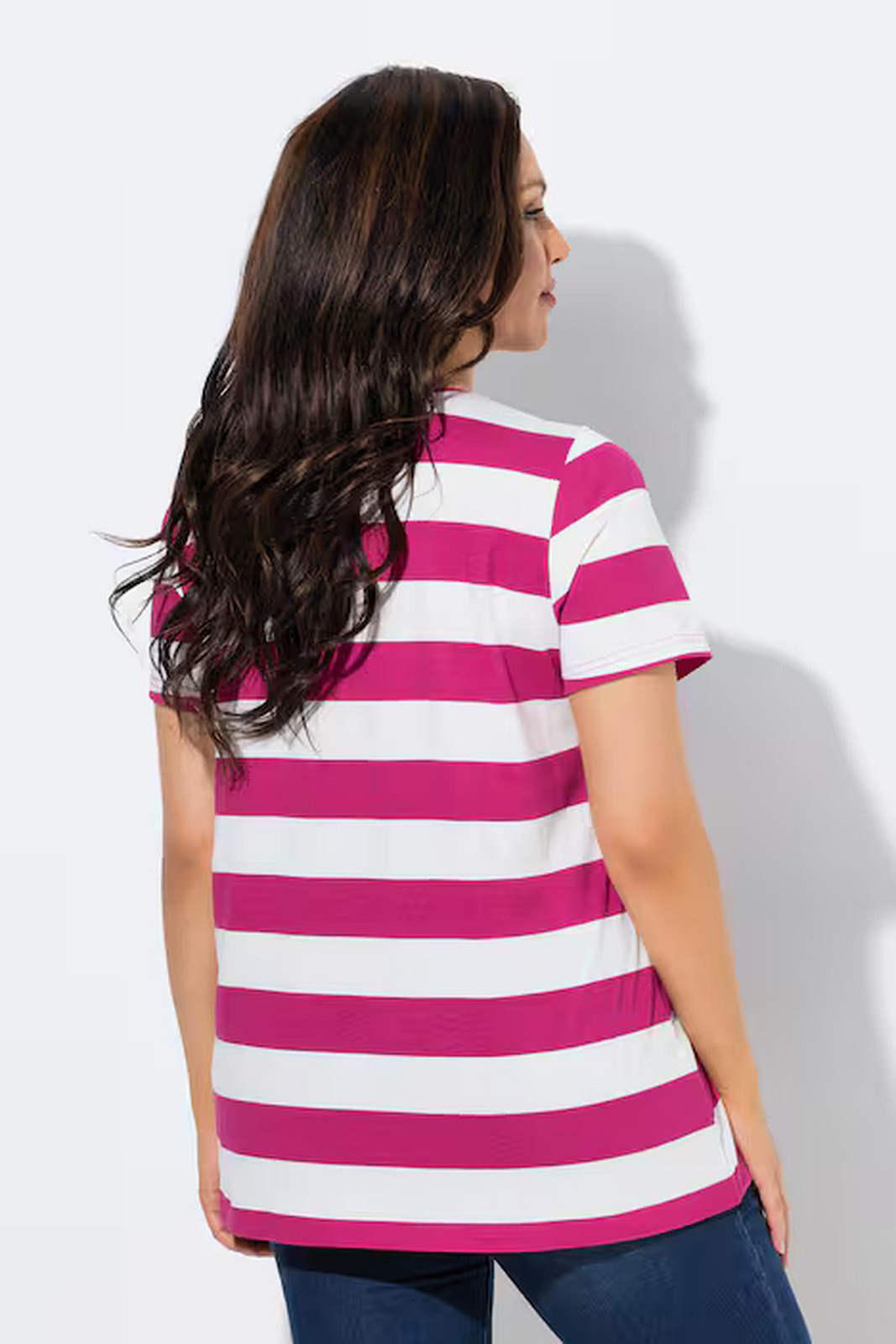 UllaPopken Fuchsia Striped Tee - Image 4