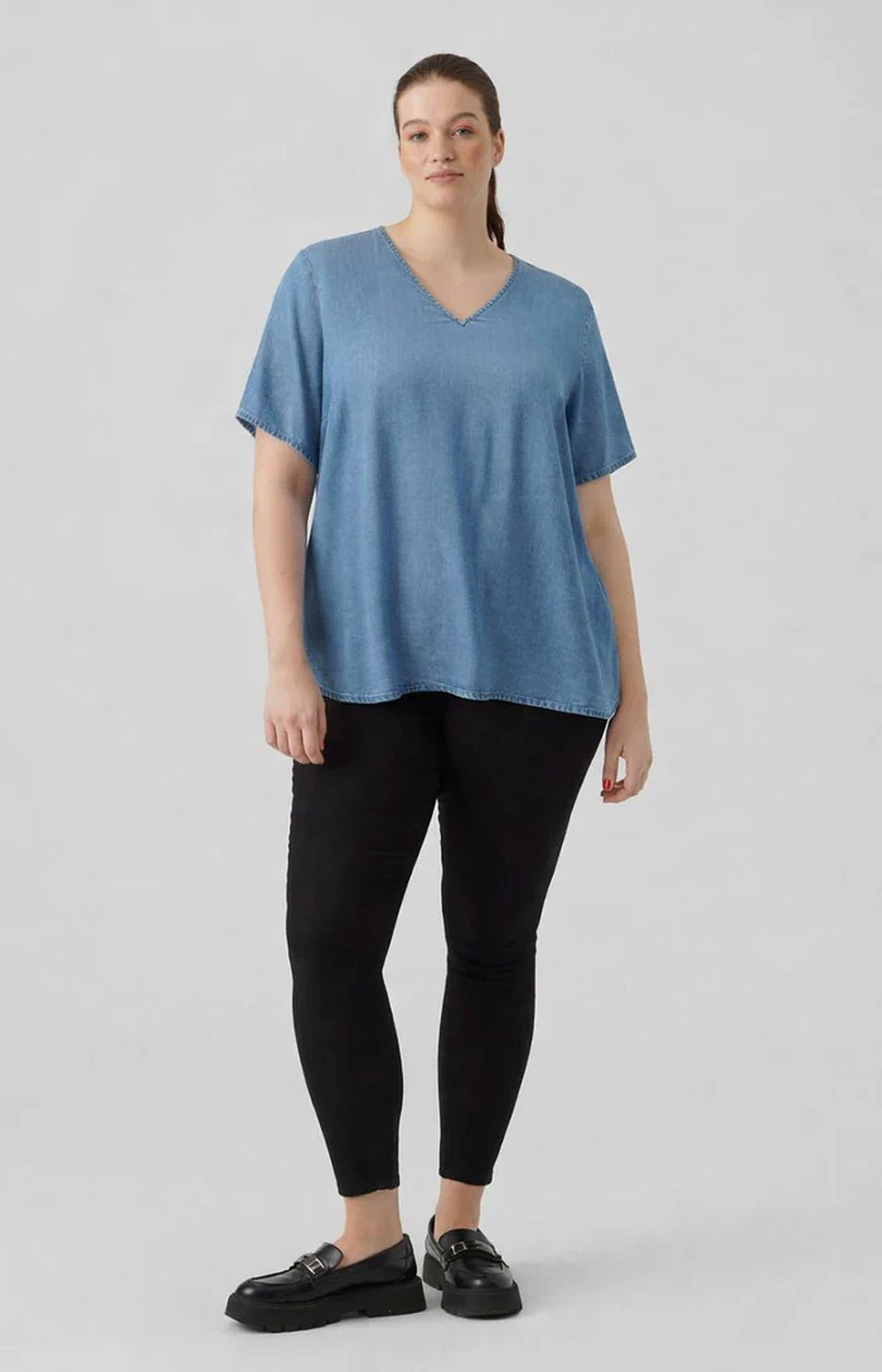 VeroModa Bree Top (Denim) - Image 2
