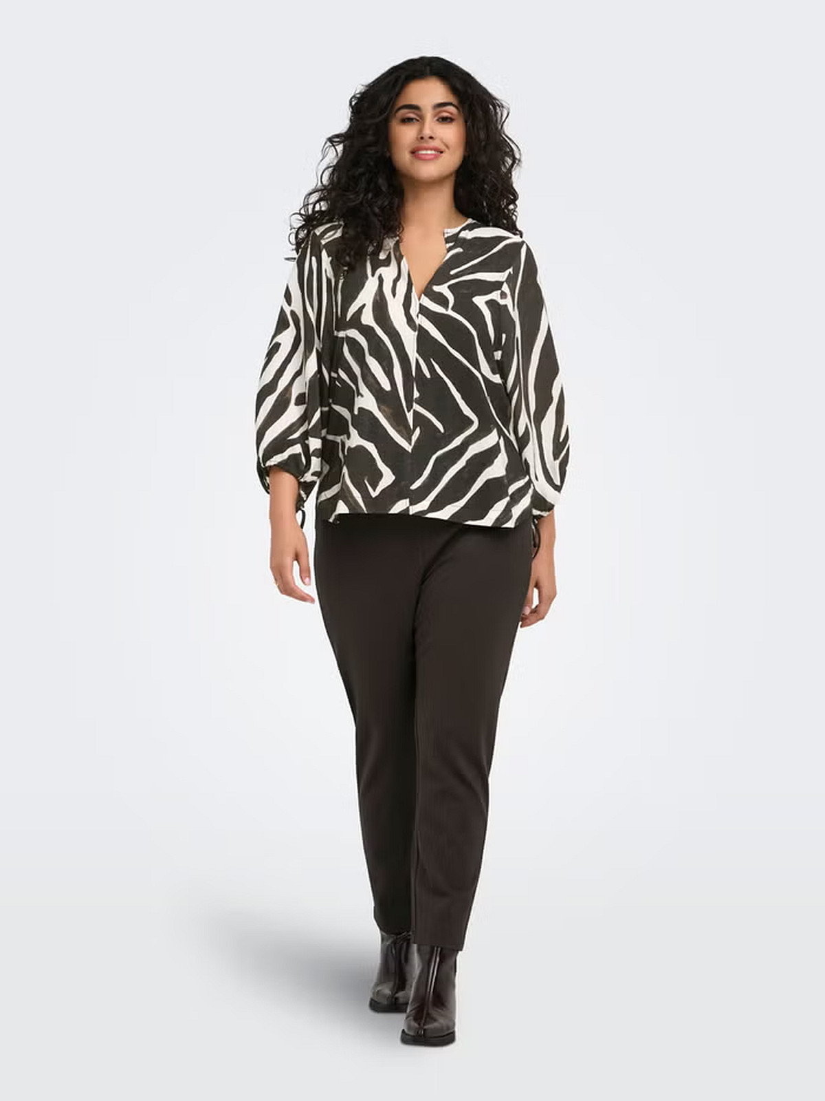 ONLY Regular Fit Trousers (Brown) - Image 2