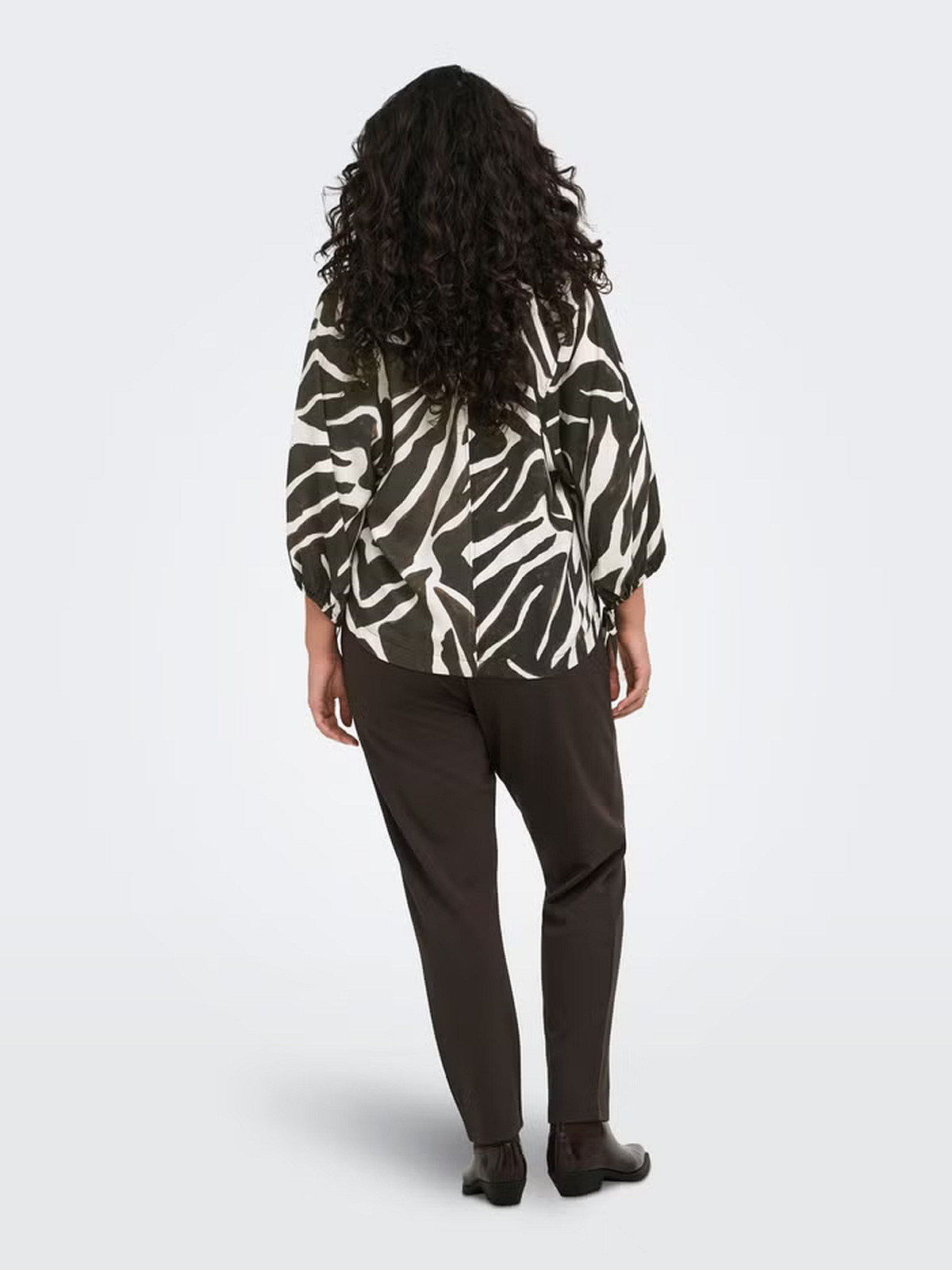 ONLY Regular Fit Trousers (Brown) - Image 3