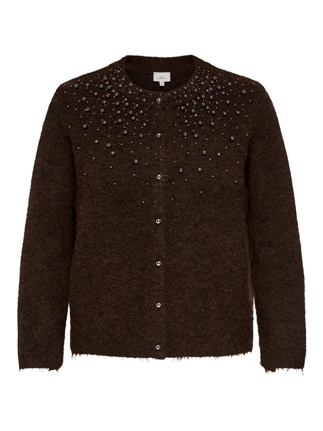 ONLY Chocolate Pearl Knit Cardigan - Image 5