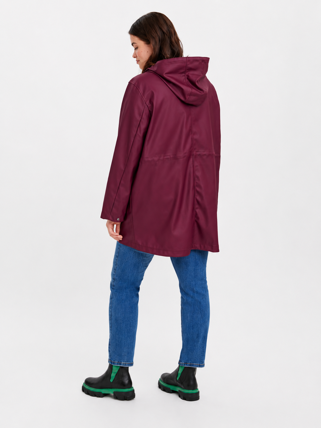 VeroModa Rainy Day Berry Raincoat - Image 2