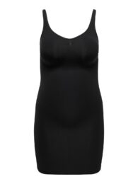 ONLY Black Singlet Dress with V-neck, adjustable straps, regular fit and anti-slip band around the edge.