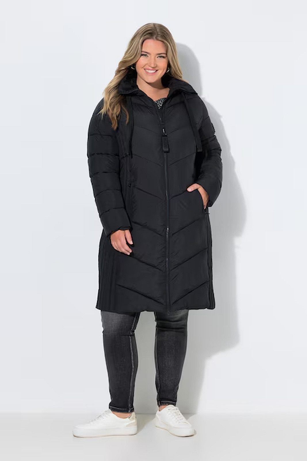 UllaPopken Black HYPRAR Quilted Coat - Image 6