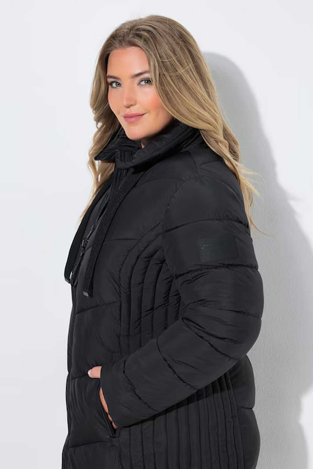 UllaPopken Black HYPRAR Quilted Coat - Image 3