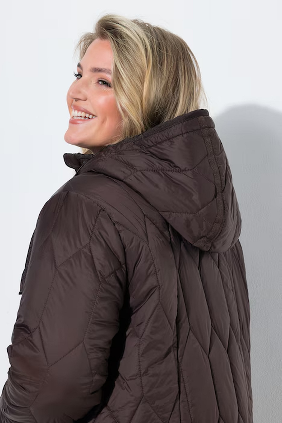 UllaPopken Geometric Longline Jacket (Chocolate) - Image 3