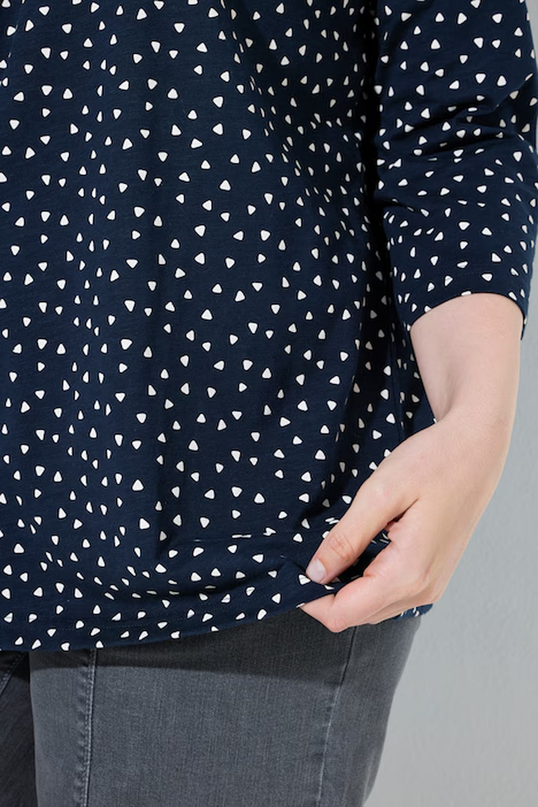 UllaPopken Navy Polka Dot Tee - Image 3